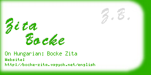 zita bocke business card